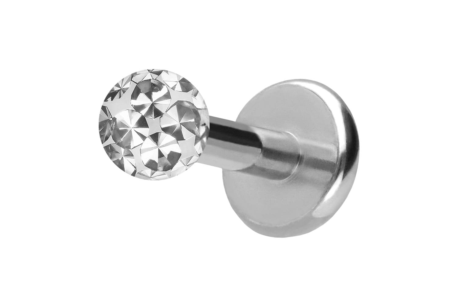 Titan Labret Piercing mit Push Fit EPOXY-KUGEL